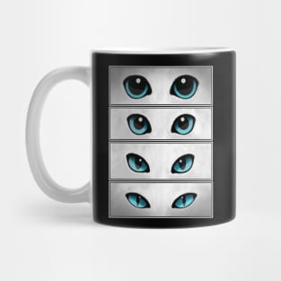 Blue Cat Eyes | White Cat Mug